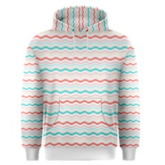 Aqua Coral Waves Men s Core Hoodie by CuteKingdom