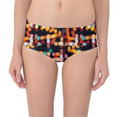 Multicolored Bubbles Print Pattern Mid-waist Bikini Bottoms by dflcprintsclothing