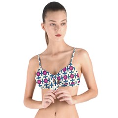 Geometric Tie Up Cut Bikini Top by SychEva