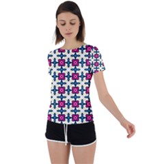 Geometric Back Circle Cutout Sports Tee by SychEva