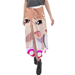 Ok Boomer Velour Split Maxi Skirt by Dimedrolisimys