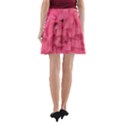 Beauty Pink Rose Detail Photo A-Line Pocket Skirt View2