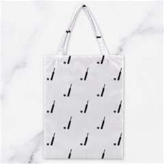 Black And White Cricket Sport Motif Print Pattern Classic Tote Bag by dflcprintsclothing