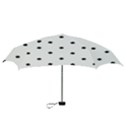 Black And White Baseball Print Pattern Mini Folding Umbrellas View3