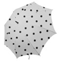 Black And White Baseball Print Pattern Hook Handle Umbrellas (Small) View2
