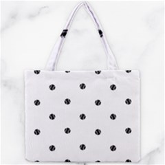 Black And White Baseball Print Pattern Mini Tote Bag by dflcprintsclothing