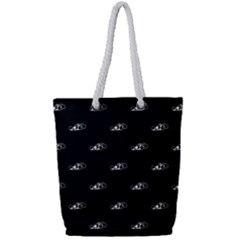 Formula One Black And White Graphic Pattern Full Print Rope Handle Tote (small) by dflcprintsclothing