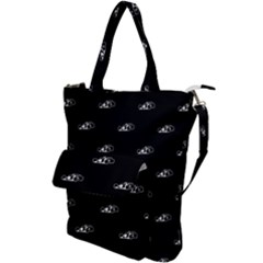Formula One Black And White Graphic Pattern Shoulder Tote Bag by dflcprintsclothing