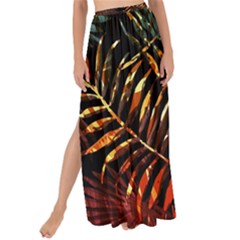 Tropical Leaves Maxi Chiffon Tie-up Sarong by goljakoff