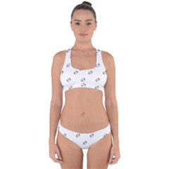 American Football Ball Motif Print Pattern Cross Back Hipster Bikini Set by dflcprintsclothing