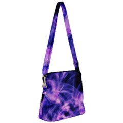 Plasma Hug Zipper Messenger Bag by MRNStudios