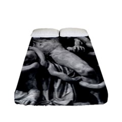 Laocoon Sculpture Over Black Fitted Sheet (full/ Double Size) by dflcprintsclothing