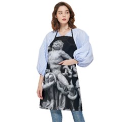 Laocoon Sculpture Over Black Pocket Apron by dflcprintsclothing