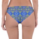 Gold And Blue Fancy Ornate Pattern Reversible Hipster Bikini Bottoms View2