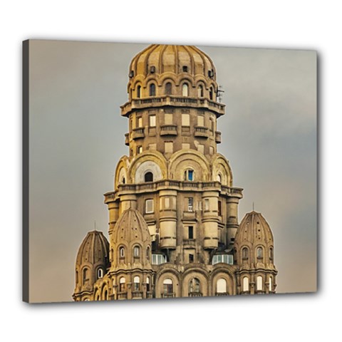 Salvo Palace Exterior View, Montevideo, Uruguay Canvas 24  X 20  (stretched) by dflcprintsclothing