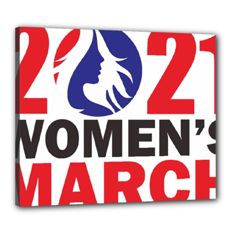 Womens March Canvas 24  X 20  (stretched) by happinesshack