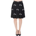 Black And White Boxing Motif Pattern Velvet High Waist Skirt View1