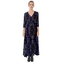 Mandala Cage Button Up Boho Maxi Dress by MRNStudios