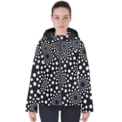 Polka Dot Women s Hooded Puffer Jacket by SmashingCool