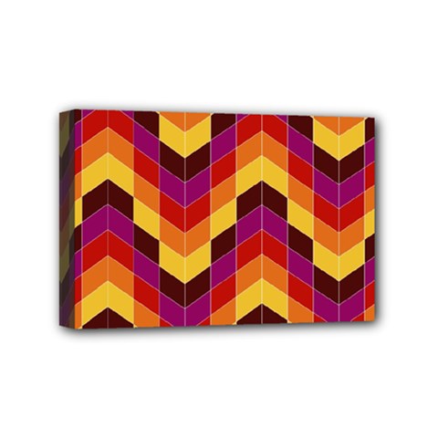 Geometric  Mini Canvas 6  X 4  (stretched) by Sobalvarro
