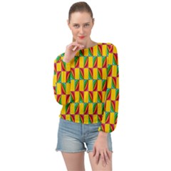 Digital Stars Banded Bottom Chiffon Top by Sparkle