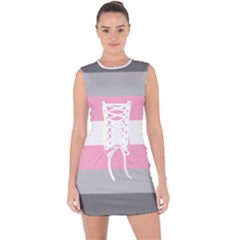 Demigirl Pride Flag Lgbtq Lace Up Front Bodycon Dress by lgbtnation