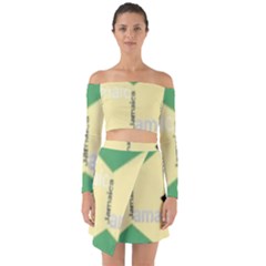 Jamaica, Jamaica  Off Shoulder Top With Skirt Set by Janetaudreywilson