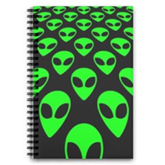 We Are Watching You! Aliens Pattern, Ufo, Faces 5 5  X 8 5  Notebook by Casemiro