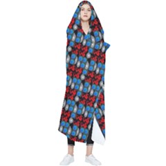 Red And Blue Wearable Blanket by Sparkle