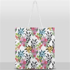 Summer Flowers Full Print Rope Handle Tote (large) by goljakoff