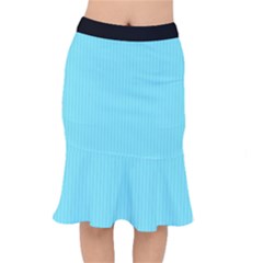 Arctic Blue & Black -  Short Mermaid Skirt by FashionLane