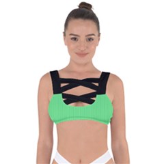 Algae Green & Black -  Bandaged Up Bikini Top by FashionLane