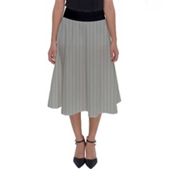 Silver Cloud Grey & Black - Perfect Length Midi Skirt by FashionLane