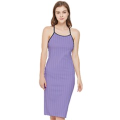 Bougain Villea Purple & Black - Bodycon Cross Back Summer Dress by FashionLane