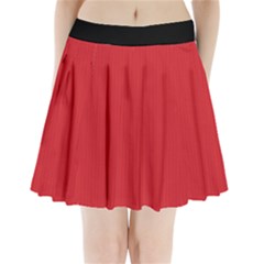 Amaranth Red & Black - Pleated Mini Skirt by FashionLane