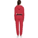 Amaranth Red & Black - Cropped Zip Up Lounge Set View2