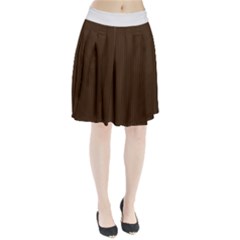 Brunette Brown & White -  Pleated Skirt by FashionLane