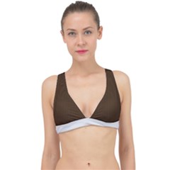 Brunette Brown & White -  Classic Banded Bikini Top by FashionLane