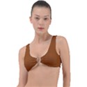 Rusty Orange & White - Ring Detail Bikini Top View1