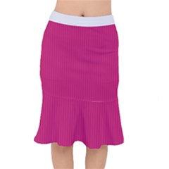 Peacock Pink & White - Short Mermaid Skirt by FashionLane