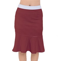 Berry Red & White - Short Mermaid Skirt by FashionLane