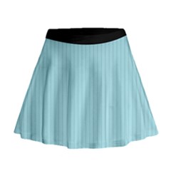 Blizzard Blue & Black - Mini Flare Skirt by FashionLane