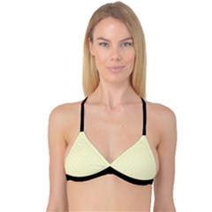 Creamy Yellow & Black - Reversible Tri Bikini Top by FashionLane