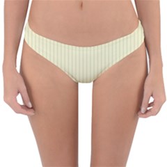 Creamy Yellow & Black - Reversible Hipster Bikini Bottoms by FashionLane