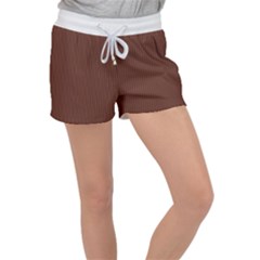 Emperador Brown & White - Velour Lounge Shorts by FashionLane