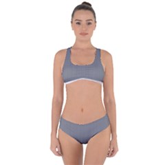 Steel Grey & White - Criss Cross Bikini Set by FashionLane