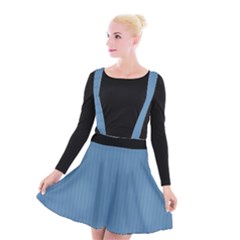 Air Force Blue & Black - Suspender Skater Skirt by FashionLane