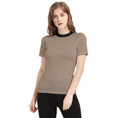 Beaver Brown & Black - Women s Short Sleeve Rash Guard by FashionLane