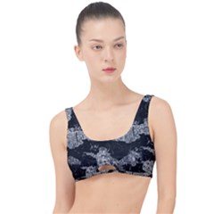 Black And White Cracked Abstract Texture Print The Little Details Bikini Top by dflcprintsclothing