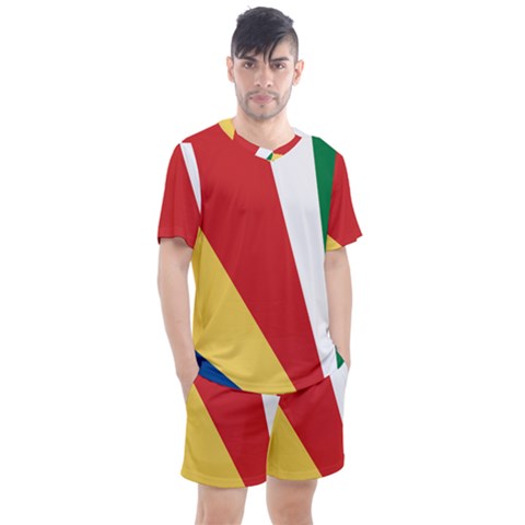 Seychelles-flag12 Men s Mesh Tee And Shorts Set by FlagGallery